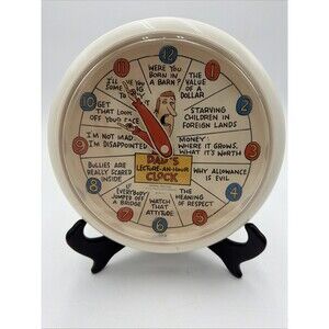 VTG Dad Lecture An Hour Wall Clock Hallmark Shoebox Greetings Fathers Day Gift